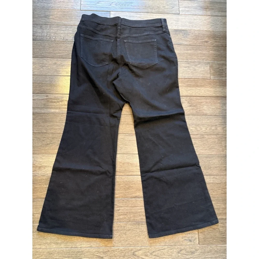J.Crew Flare‎ Jeans Women 34 Black High Rise Semi-Stretch Wide Leg Denim NEW